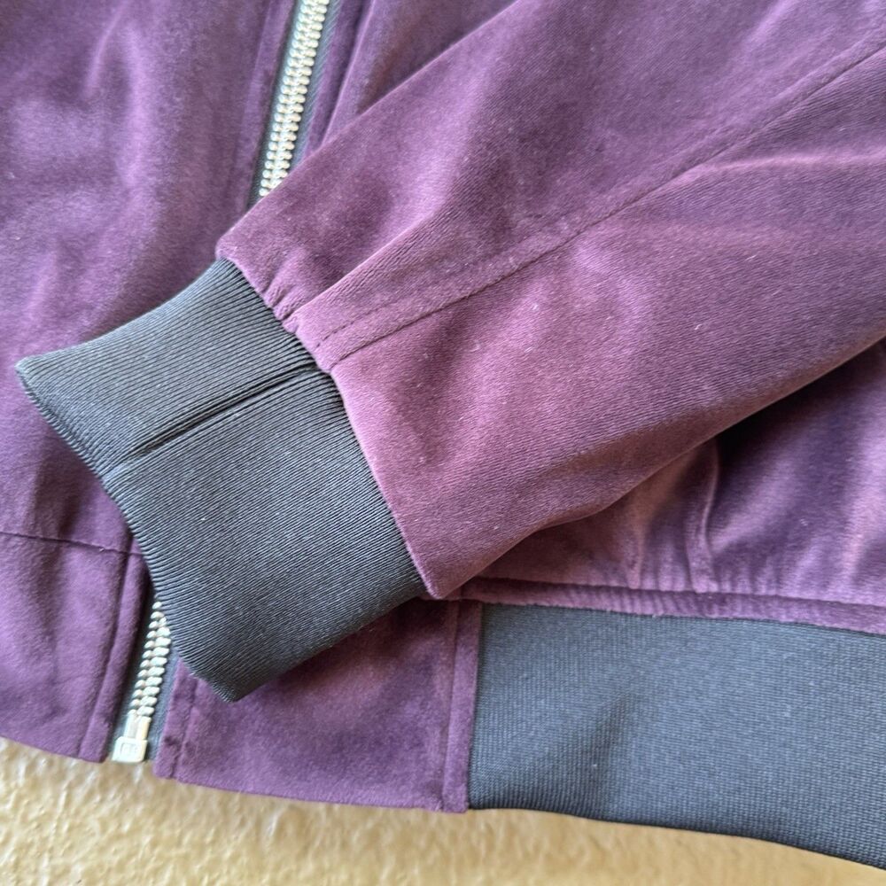 River Island Men Jacket Dark Red Purple Burgundy Bomber Versify Size XS - Picture 6 of 12